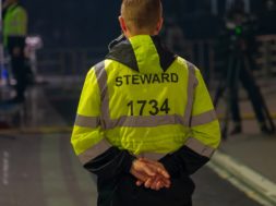 Steward works at an event