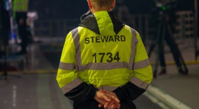 Steward works at an event