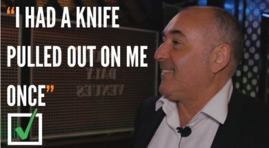 Anthony – “I had a knife pulled out on me once.”