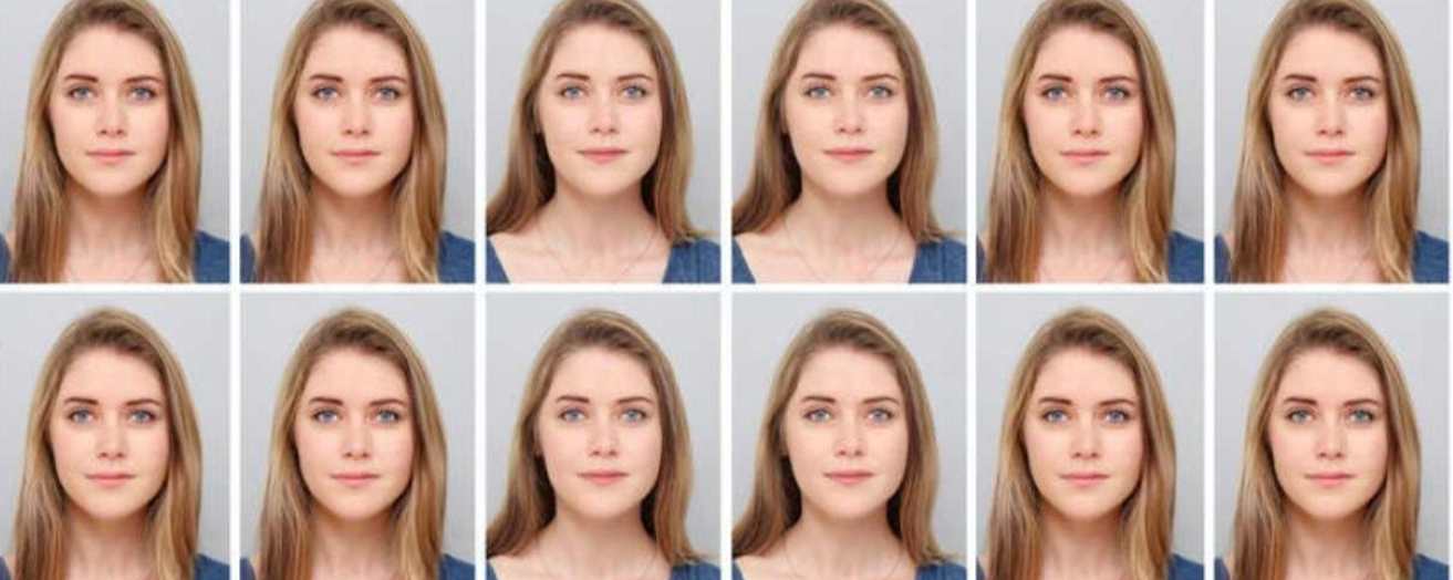 Example photos showing acceptable personal licence photo guidelines, illustrating standards for identification requirements.