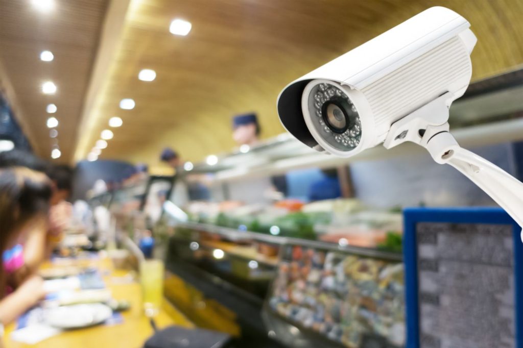 CCTV camera used as a security measure to prevent shoplifting