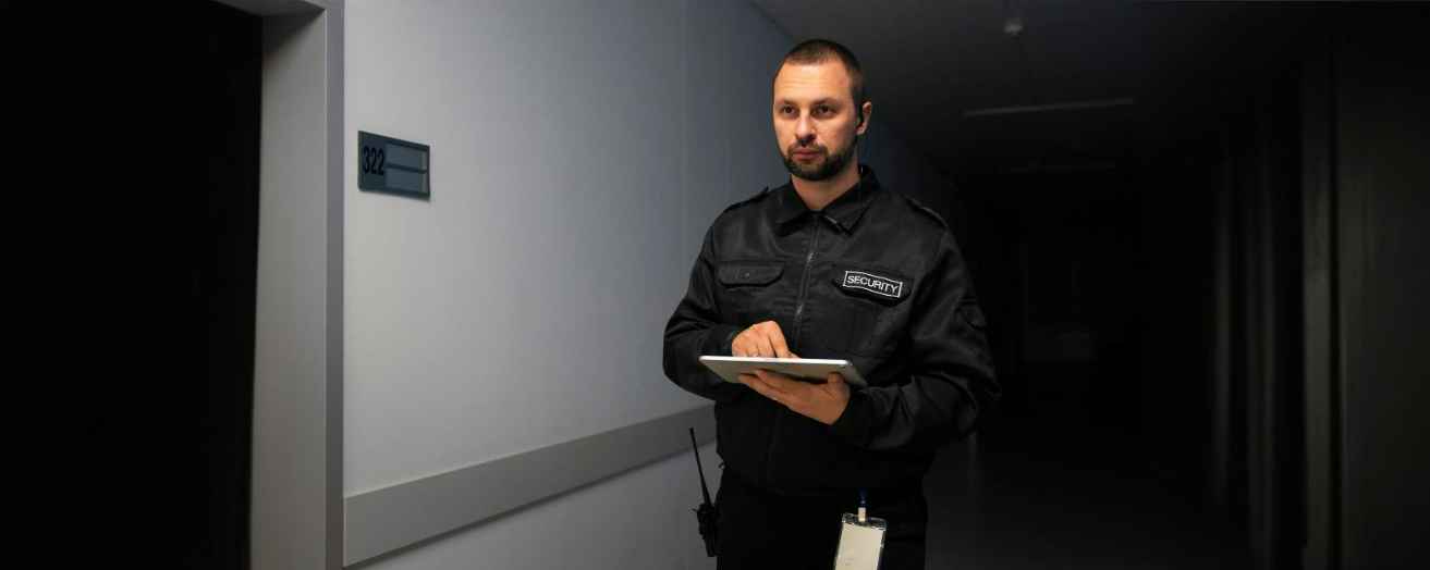 Security Personnel patrolling backstage