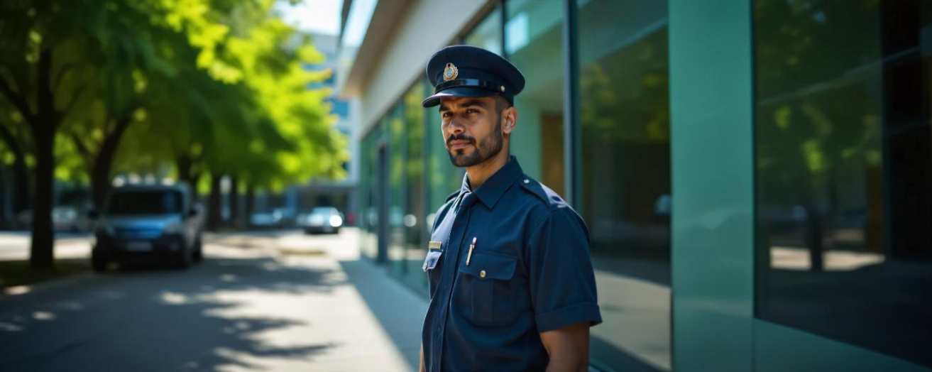 An immigrant working in the UK security industry as a security officer